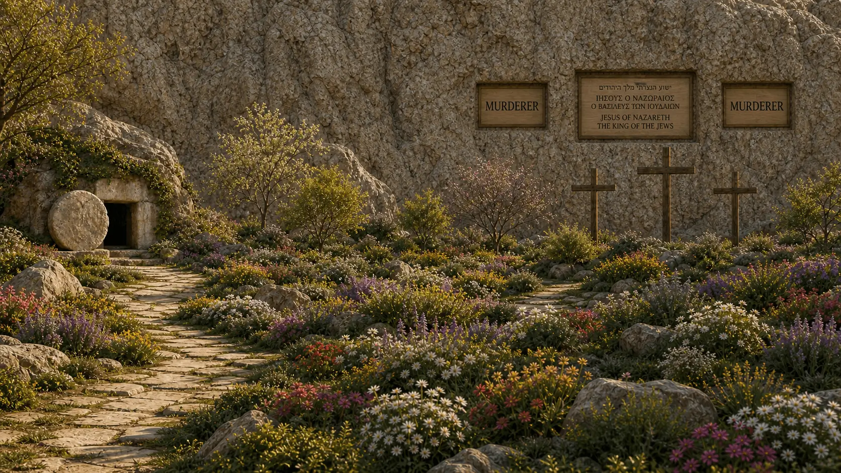 The tree of Life in the middle of the garden